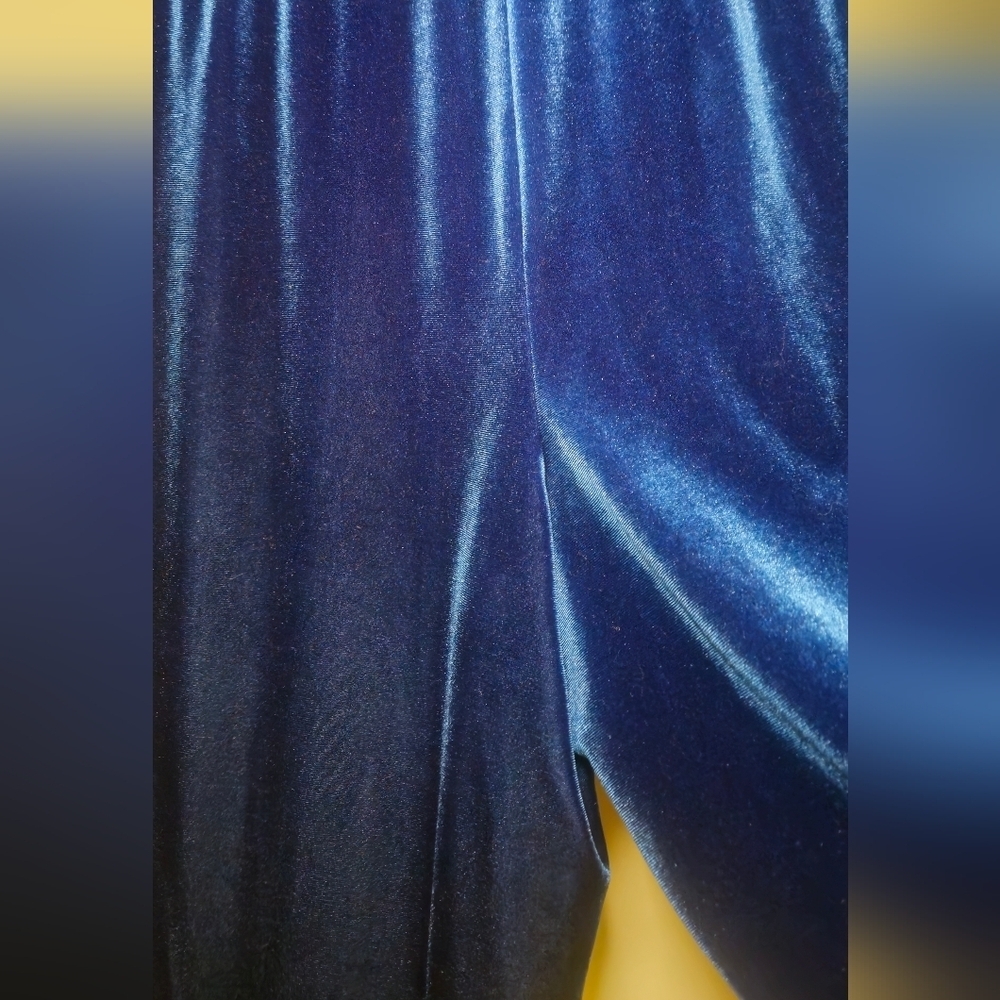 Serengeti Royal Blue Velvet Pants - Picture 3 of 5